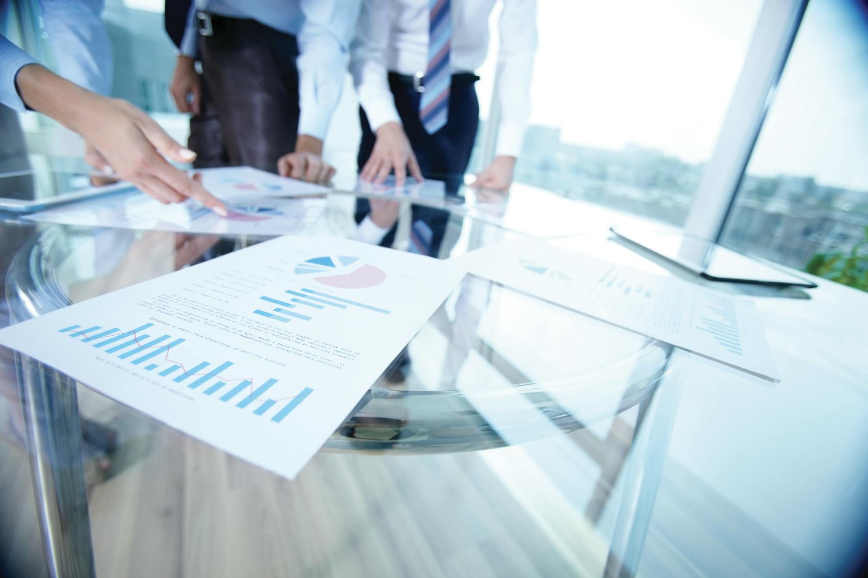 Stock image of a work meeting