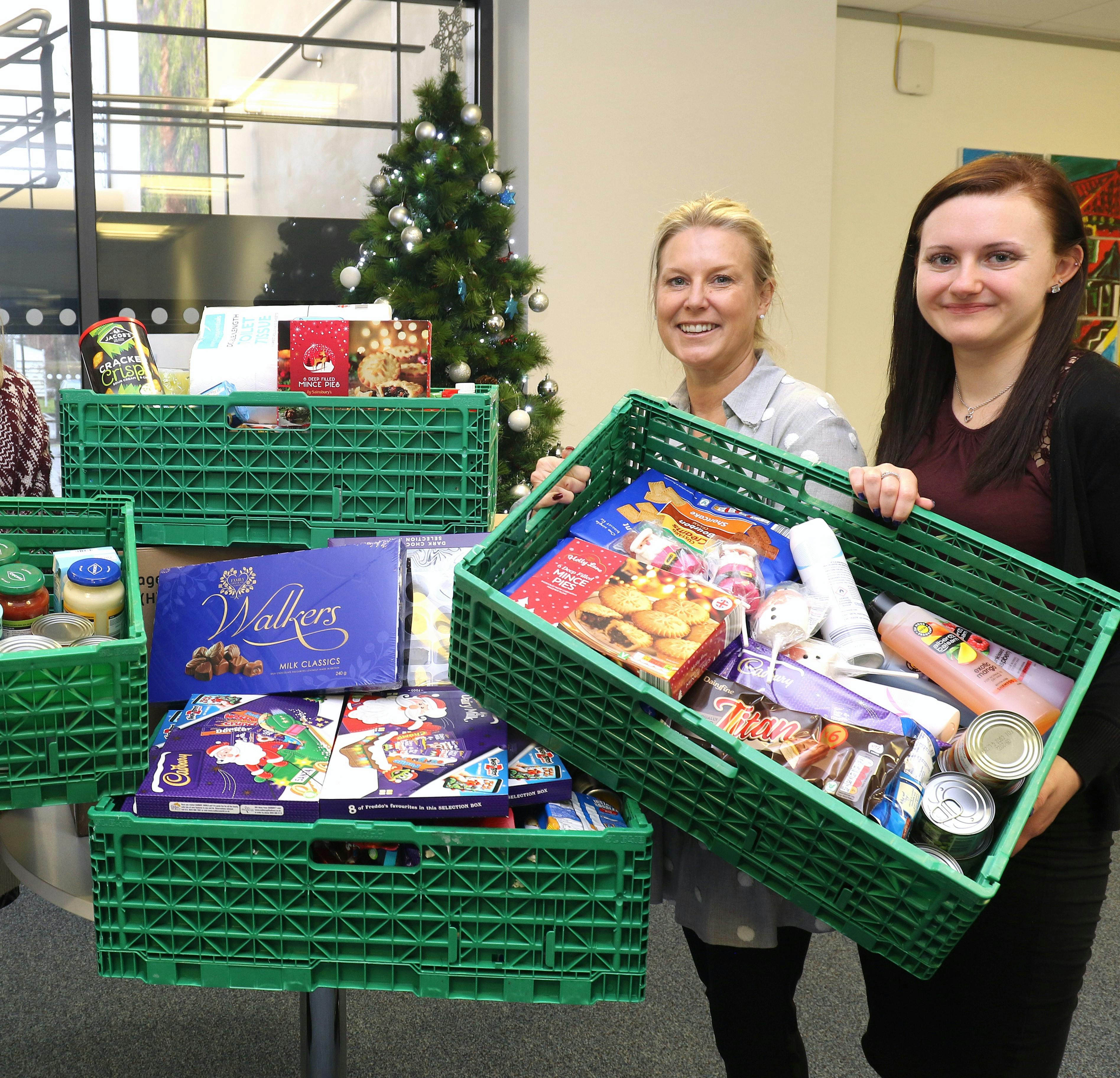 Norwich staff donating food for Christmas
