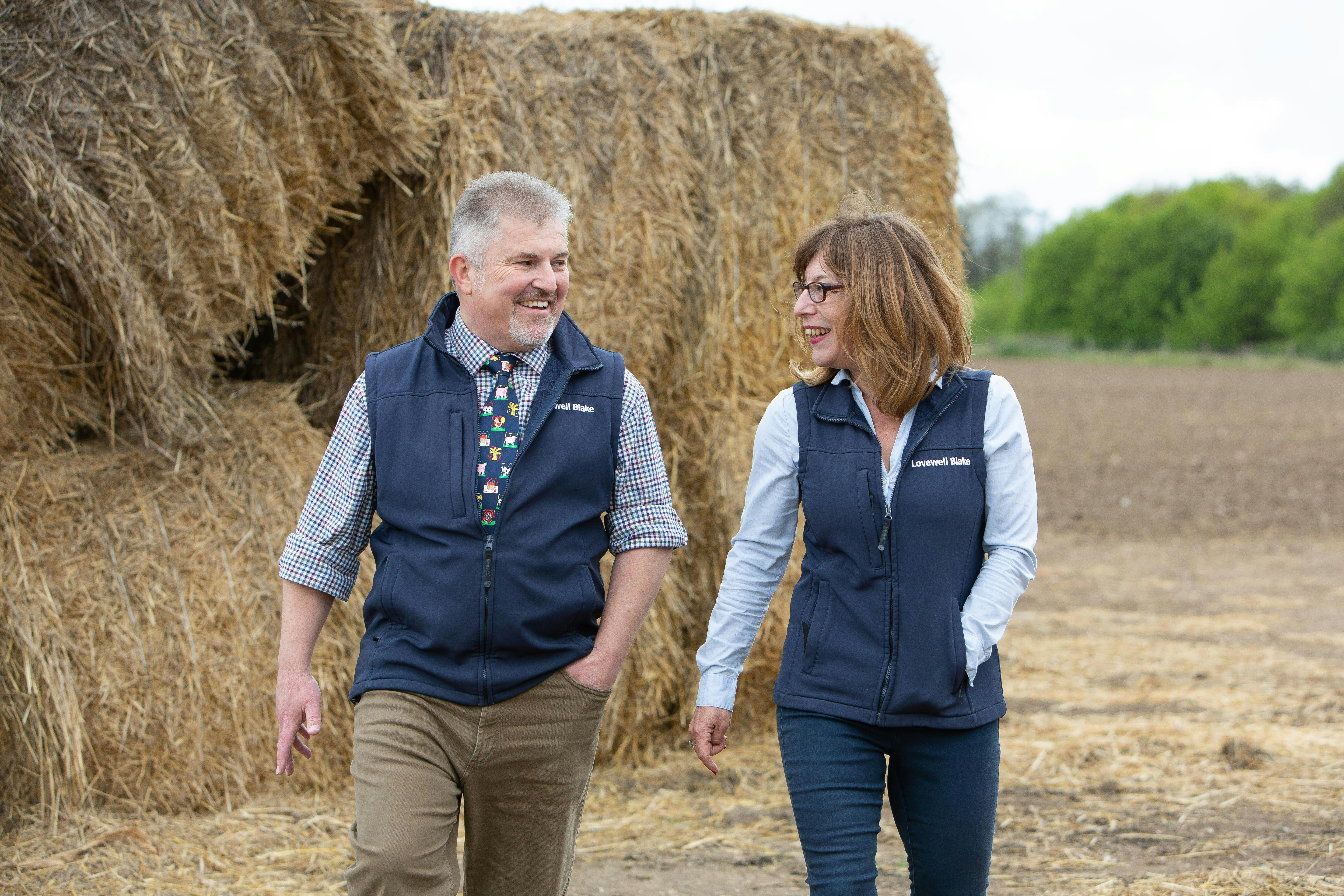 Chris Solt and Carla Daniels, Lovewell Blake agricultural team