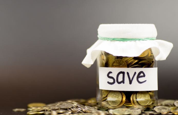 Stock image of a savings pot