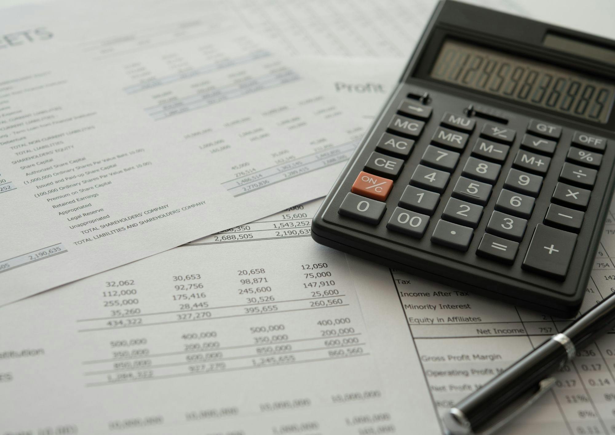 Stock image calculator Stock image calculator