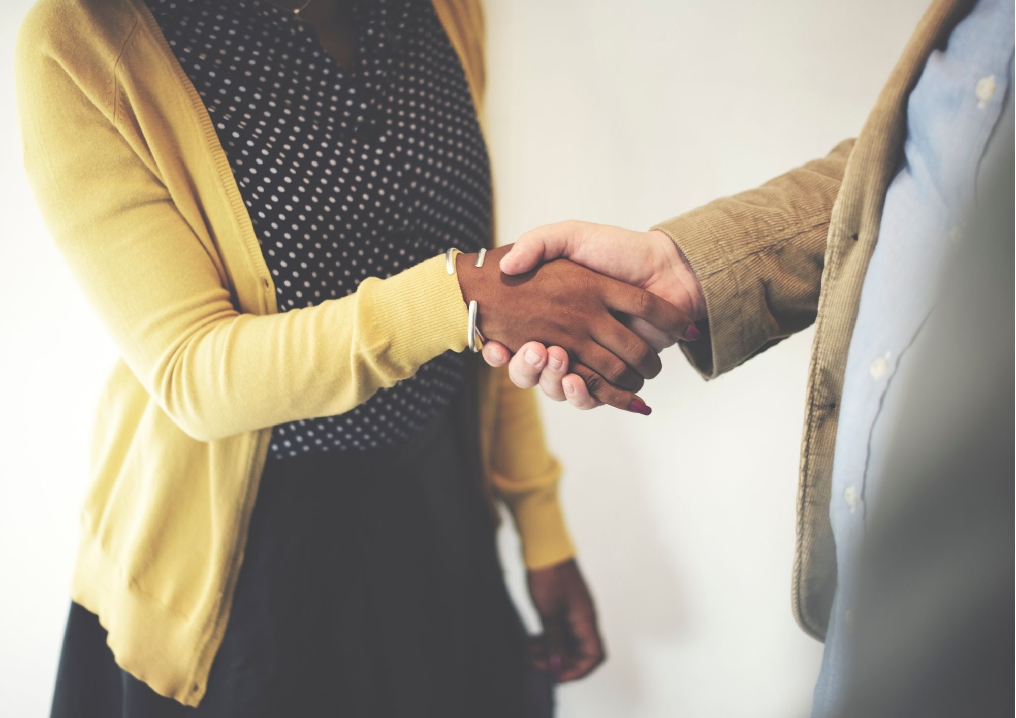 Stock image of handshakes