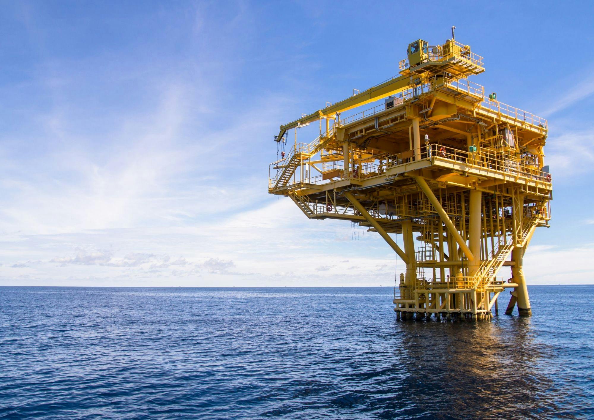 Stock image of oil rig