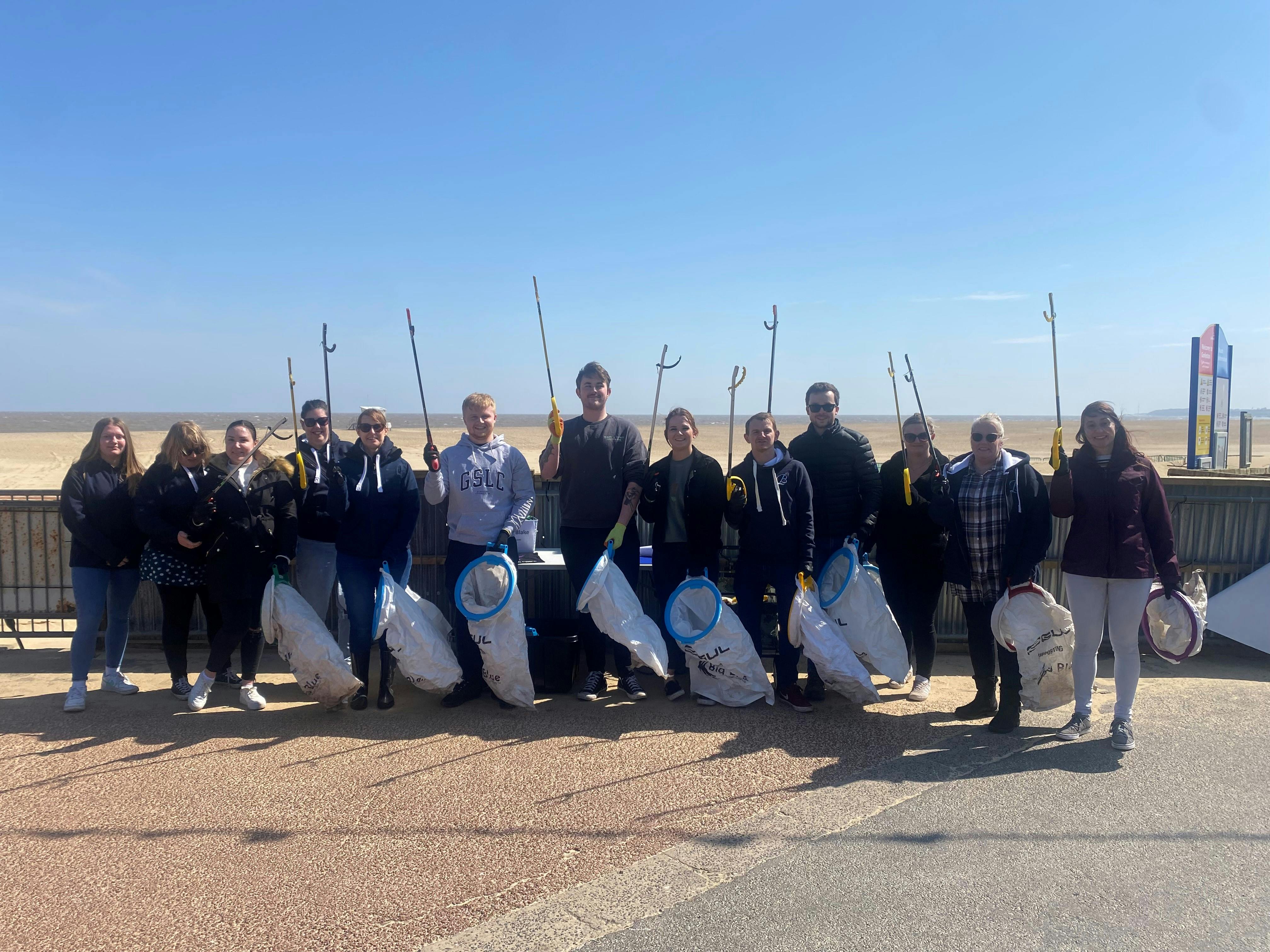 Accountants from Lovewell Blake going litter picking